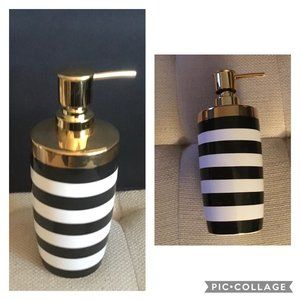 Black & White Ceramic Soap/Lotion Dispenser